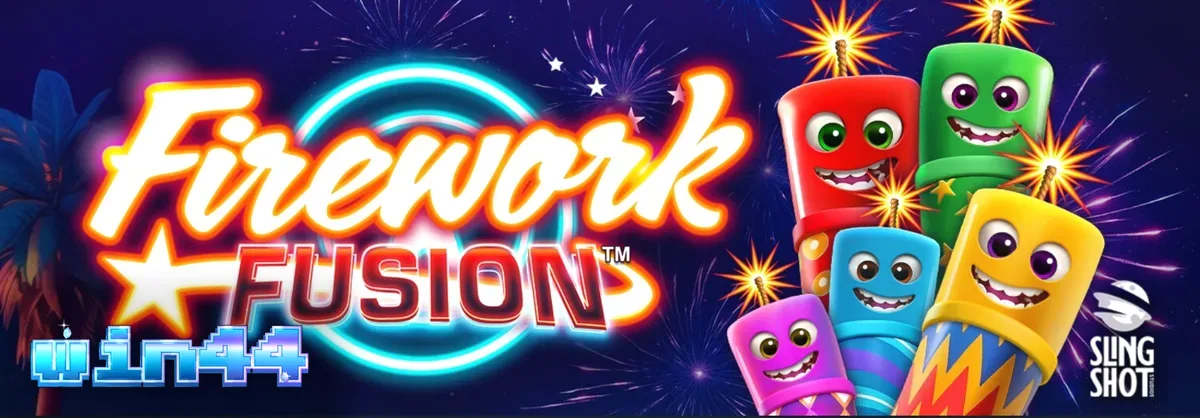 Cena vibrante de fogos de artifício e carnaval no slot Firework Fusion